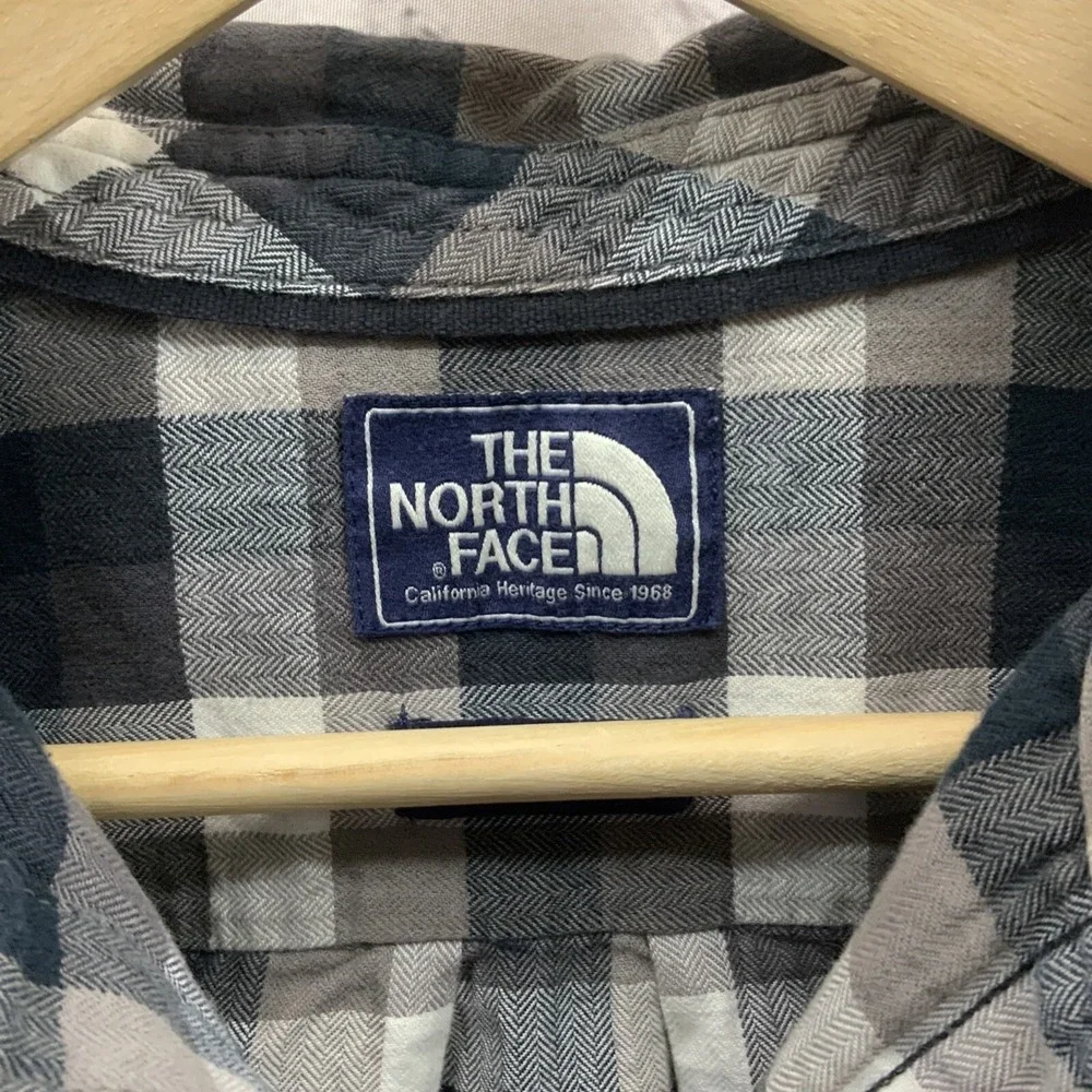 The North Face Button Down Shirt Mens Sz S Black‎ White Plaid